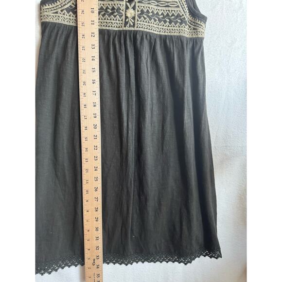 Chaudry Tank Top NWT Small Embroidered Sleeveless Chocolate Brown Made in India - Picture 7 of 8